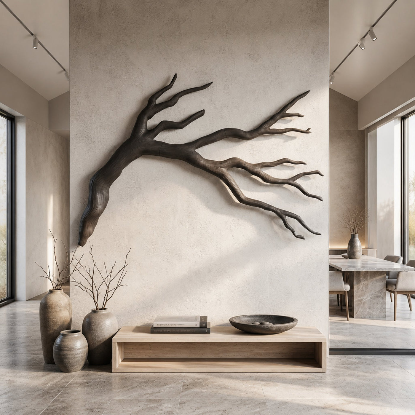 Rustic Wall Decor Natural Branch Sculpture For Living Room - product view 2