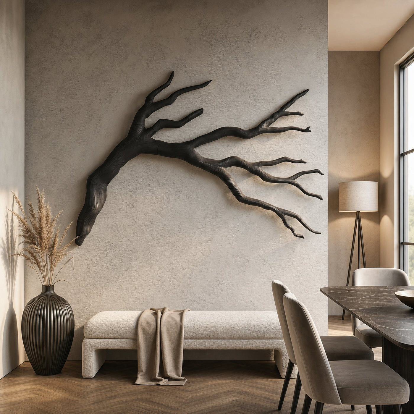 Rustic Wall Decor Natural Branch Sculpture For Living Room - product view 4