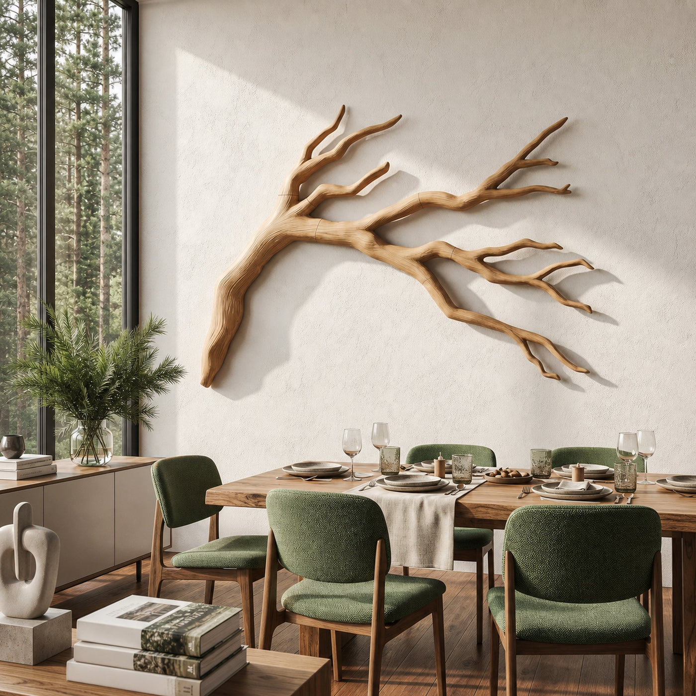 Rustic Wall Decor Natural Branch Sculpture For Living Room - product view 5