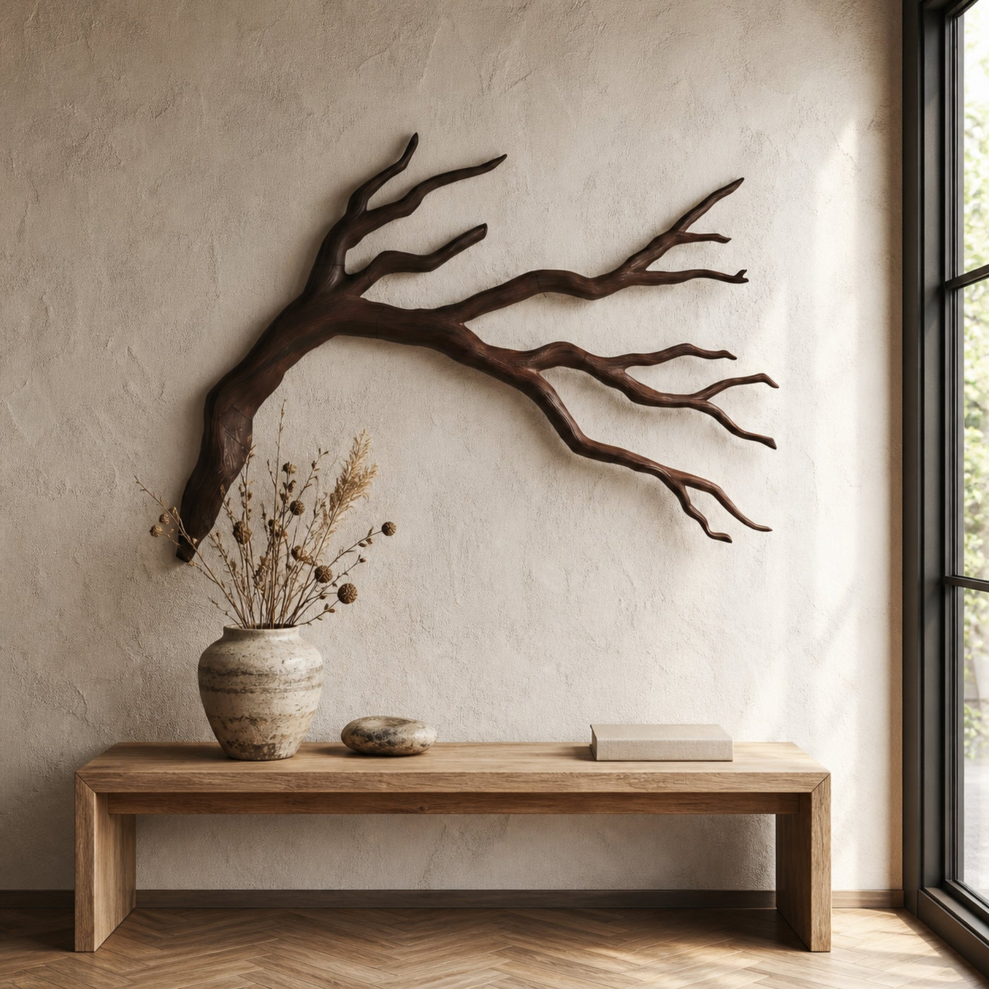 Rustic Wall Decor Natural Branch Sculpture For Living Room - product view 7