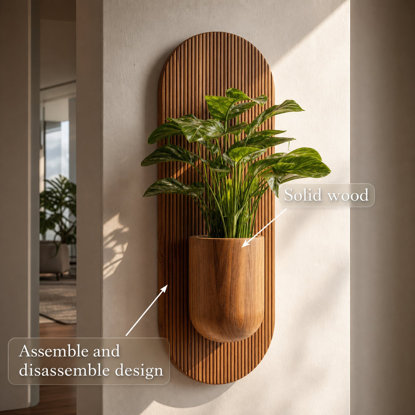 Rustic Wall Planter Living Room And Entryway - product view 2