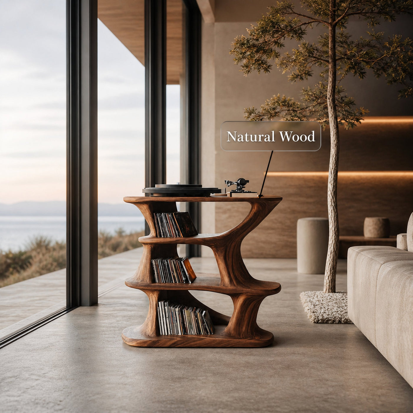 Rustic Wood Media Console For Livingroom Storage - product view 5
