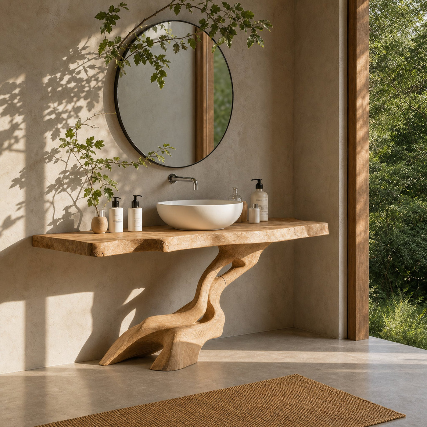 Rustic Wood Vanity For Country Bathroom Furniture - product view 2
