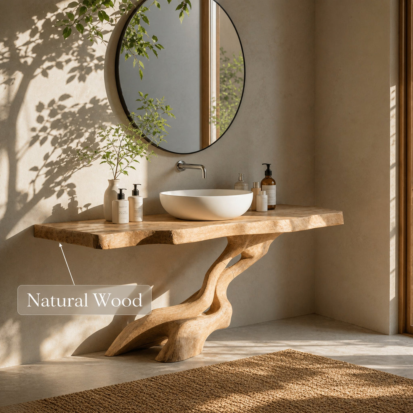 Rustic Wood Vanity For Country Bathroom Furniture - product view 5