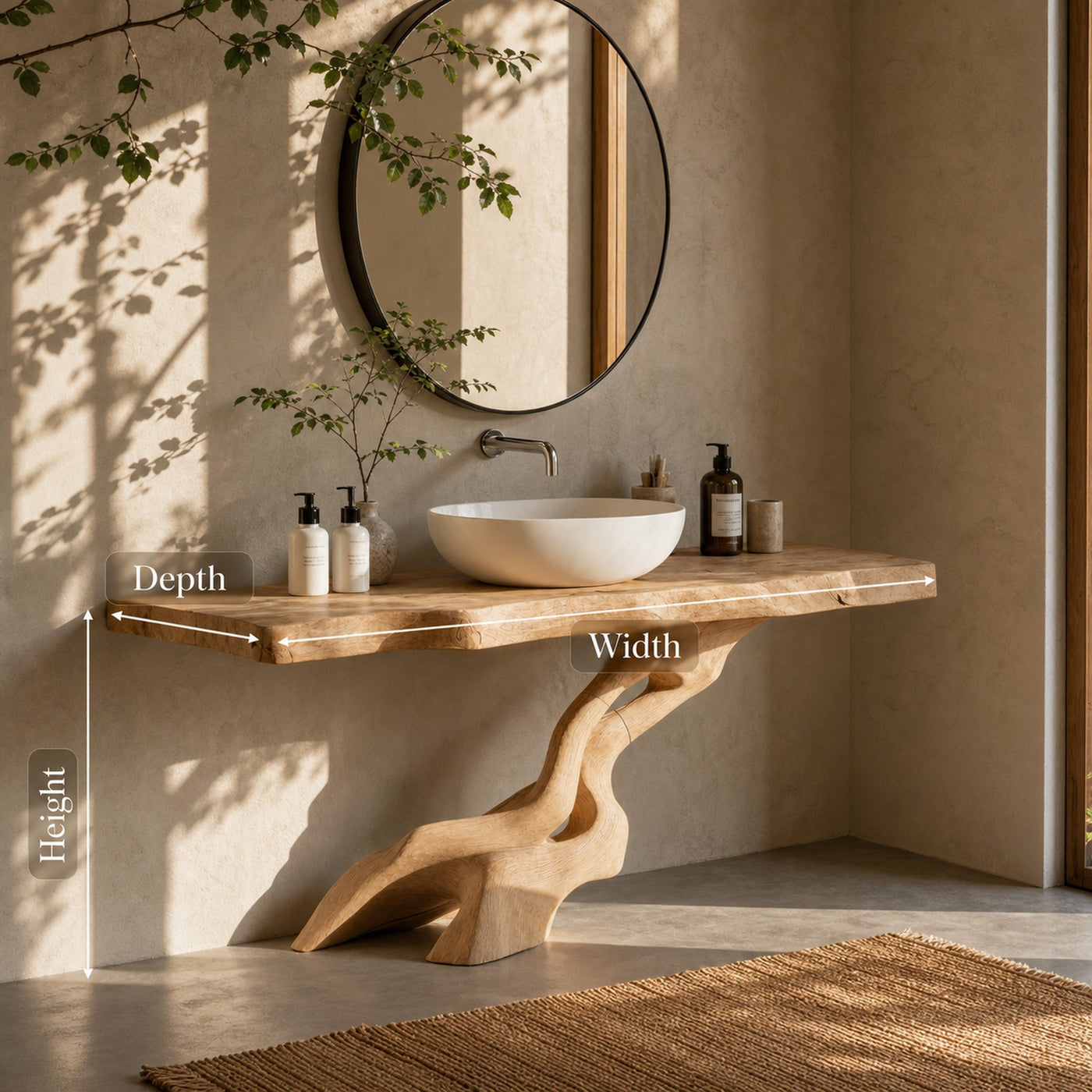 Rustic Wood Vanity For Country Bathroom Furniture - product view 6
