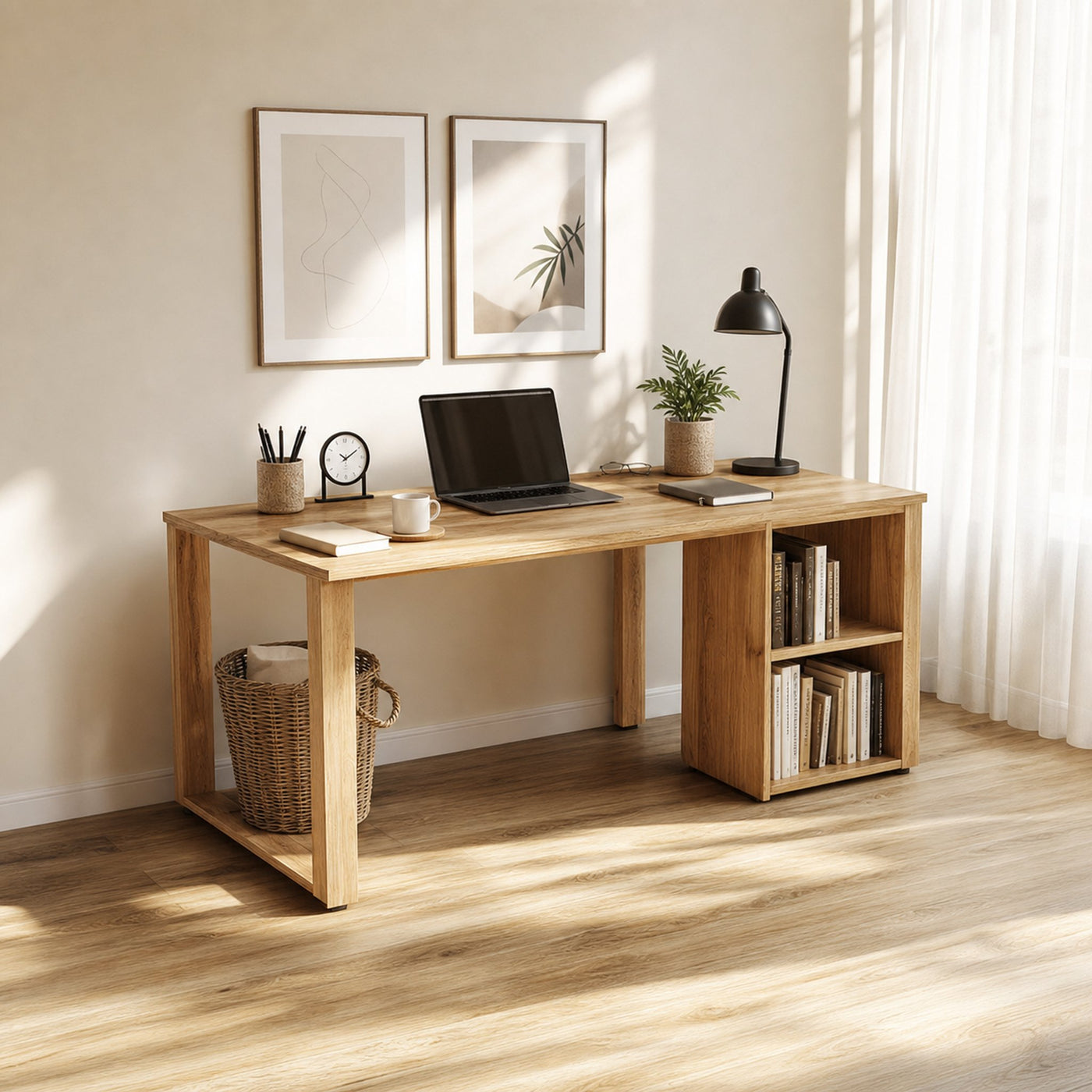 Scandinavian Minimal Work Desk For Home Office And Study Room