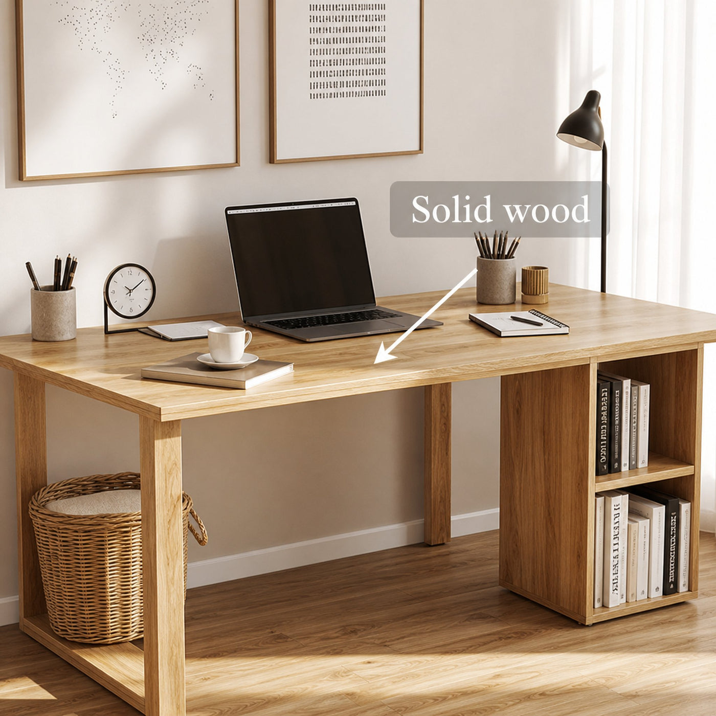 Scandinavian Minimal Work Desk For Home Office And Study Room - product view 4