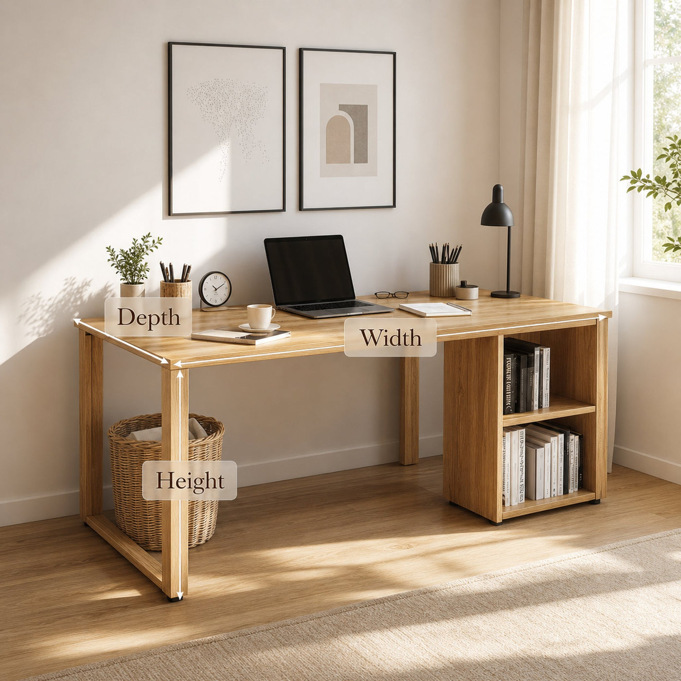 Scandinavian Minimal Work Desk For Home Office And Study Room - product view 5