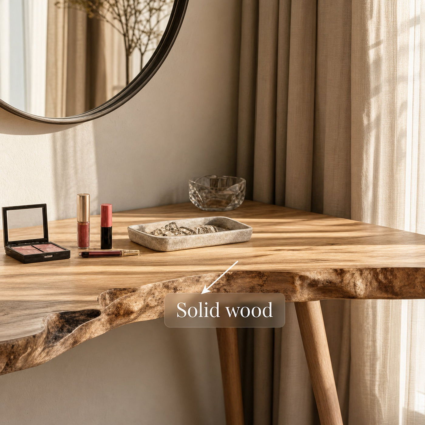 Scandinavian Natural Makeup Table Bedroom And Beauty Room - product view 4