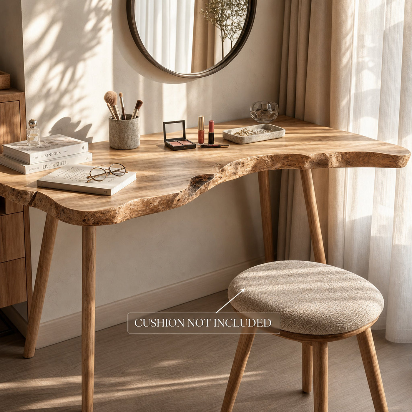 Scandinavian Natural Makeup Table Bedroom And Beauty Room - product view 5