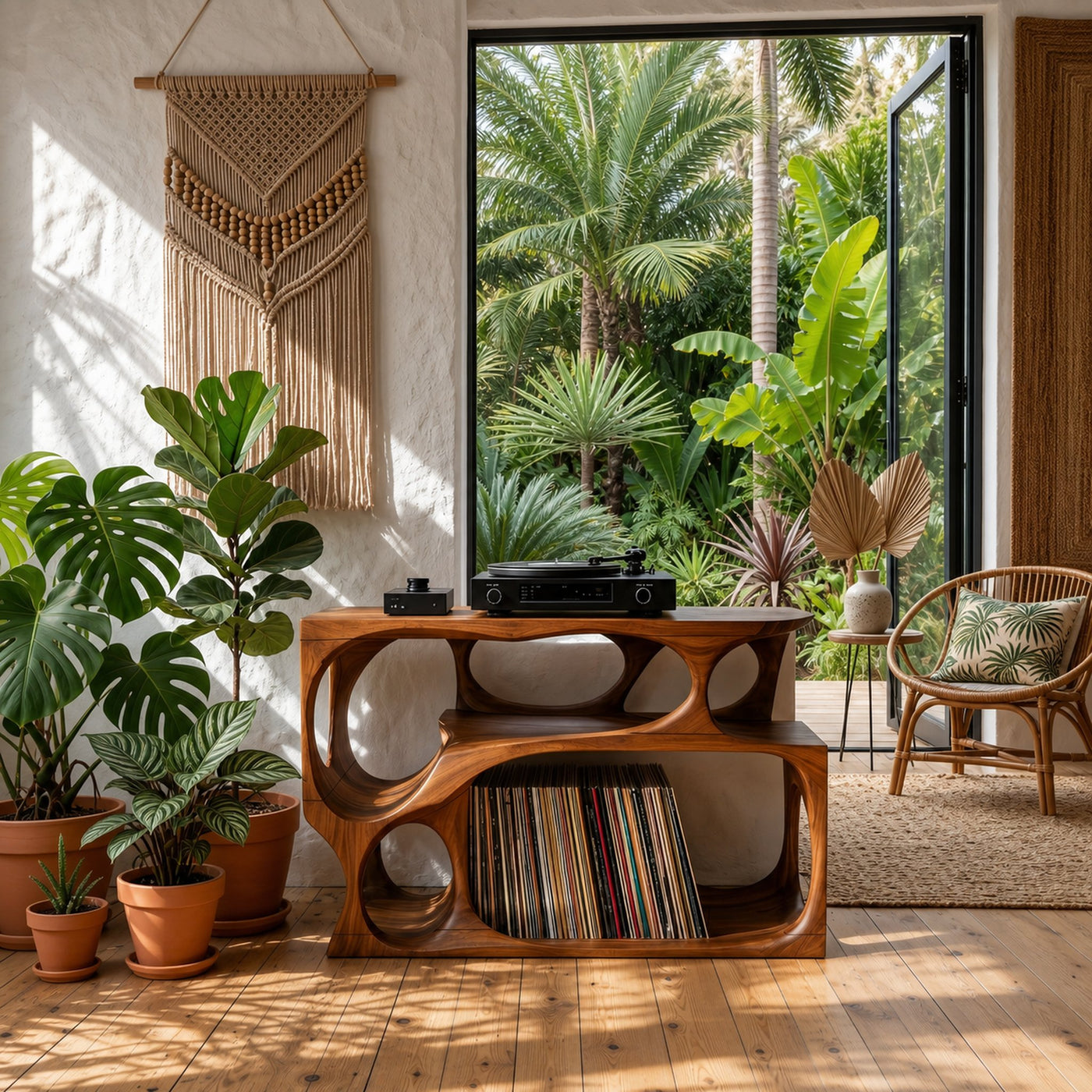 Scandinavian Record Player Cabinet For Living Room Space - product view 3