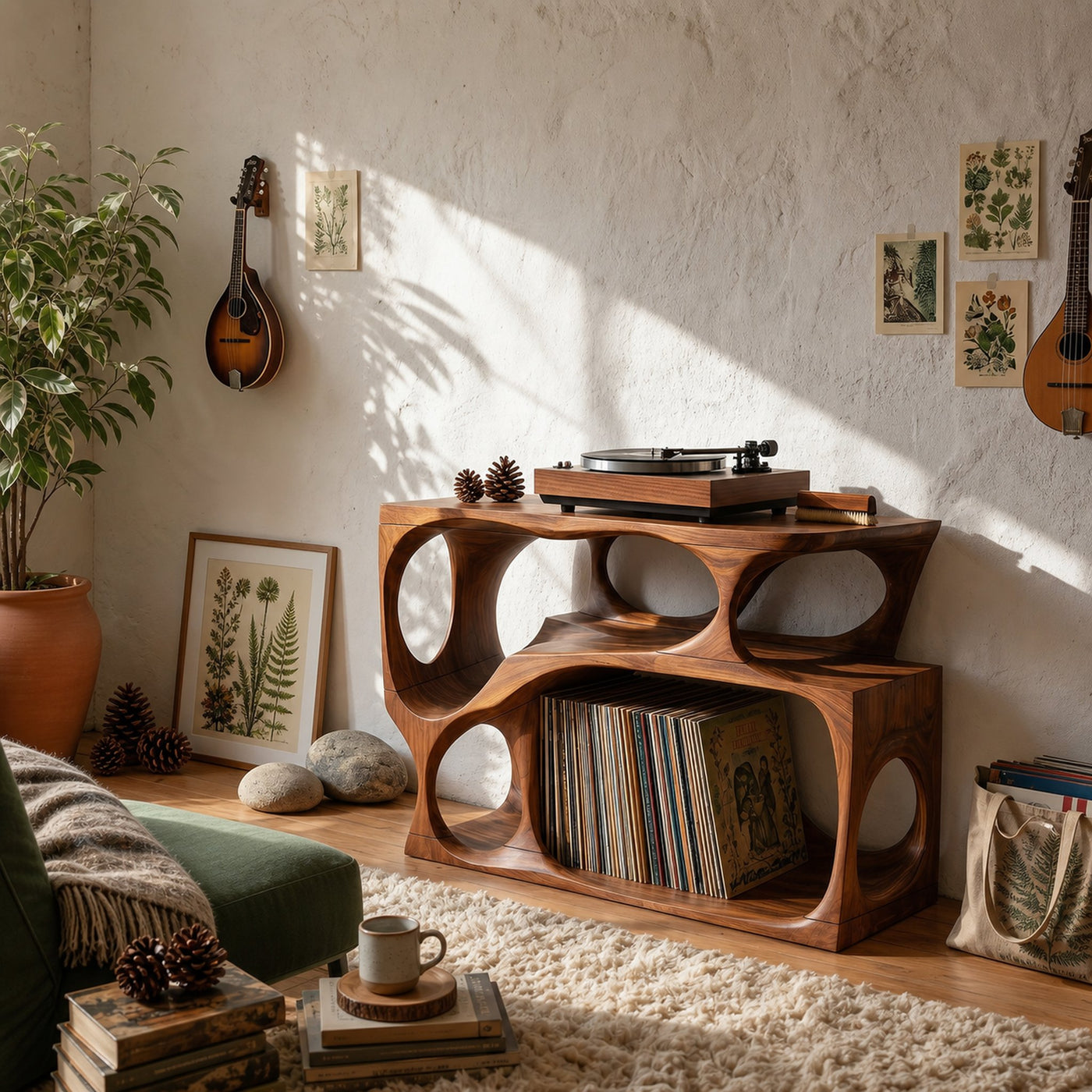 Scandinavian Record Player Cabinet For Living Room Space - product view 6