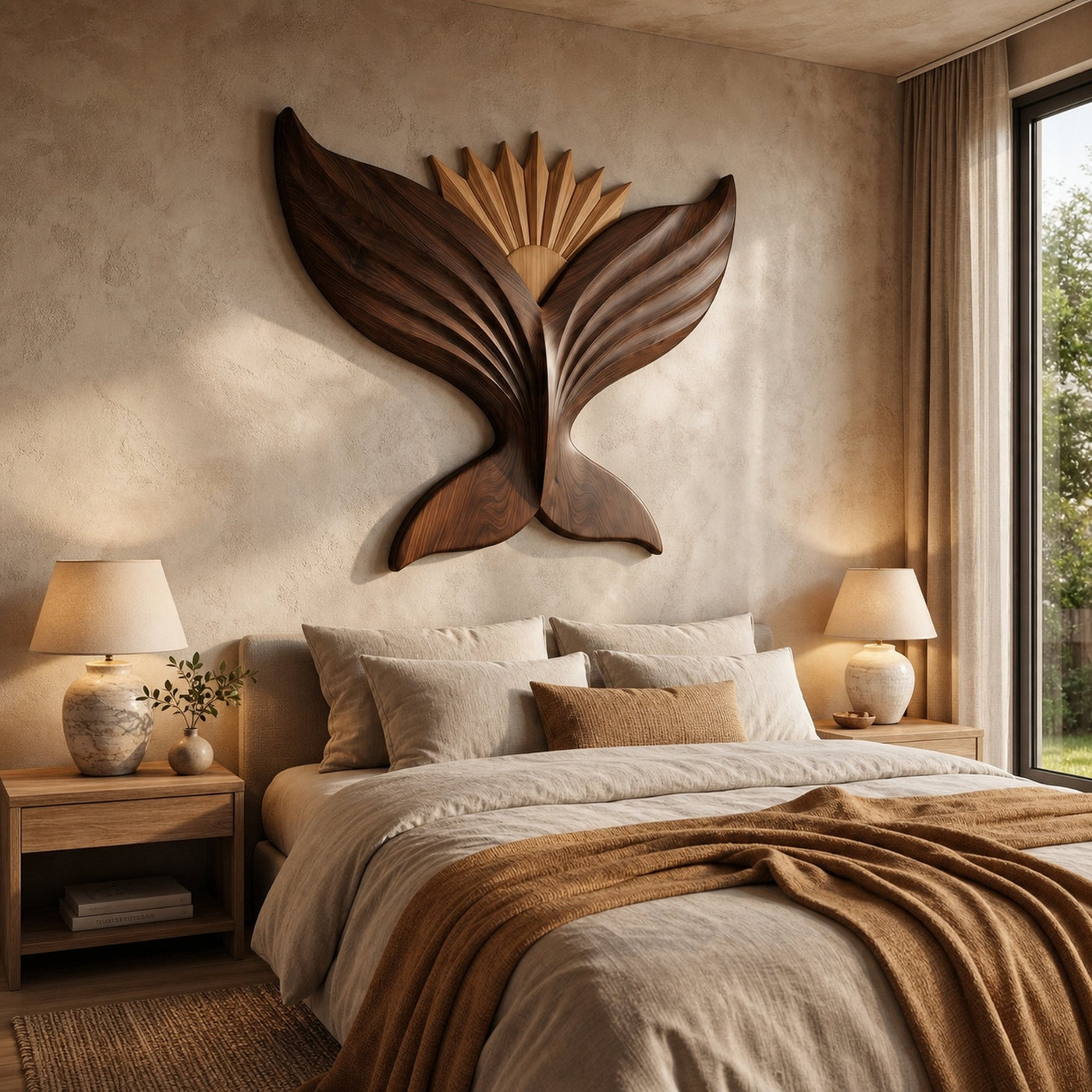 Sculptural Eagle Wooden Wall Art For Living Room And Entryway - product view 2