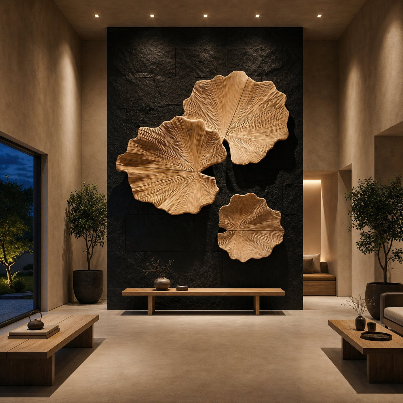 Sculptural Leaf Wall Decor For Living Room And Bedroom - product view 5