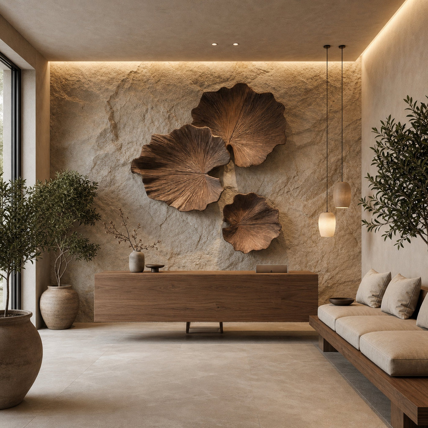 Sculptural Leaf Wall Decor For Living Room And Bedroom - product view 6
