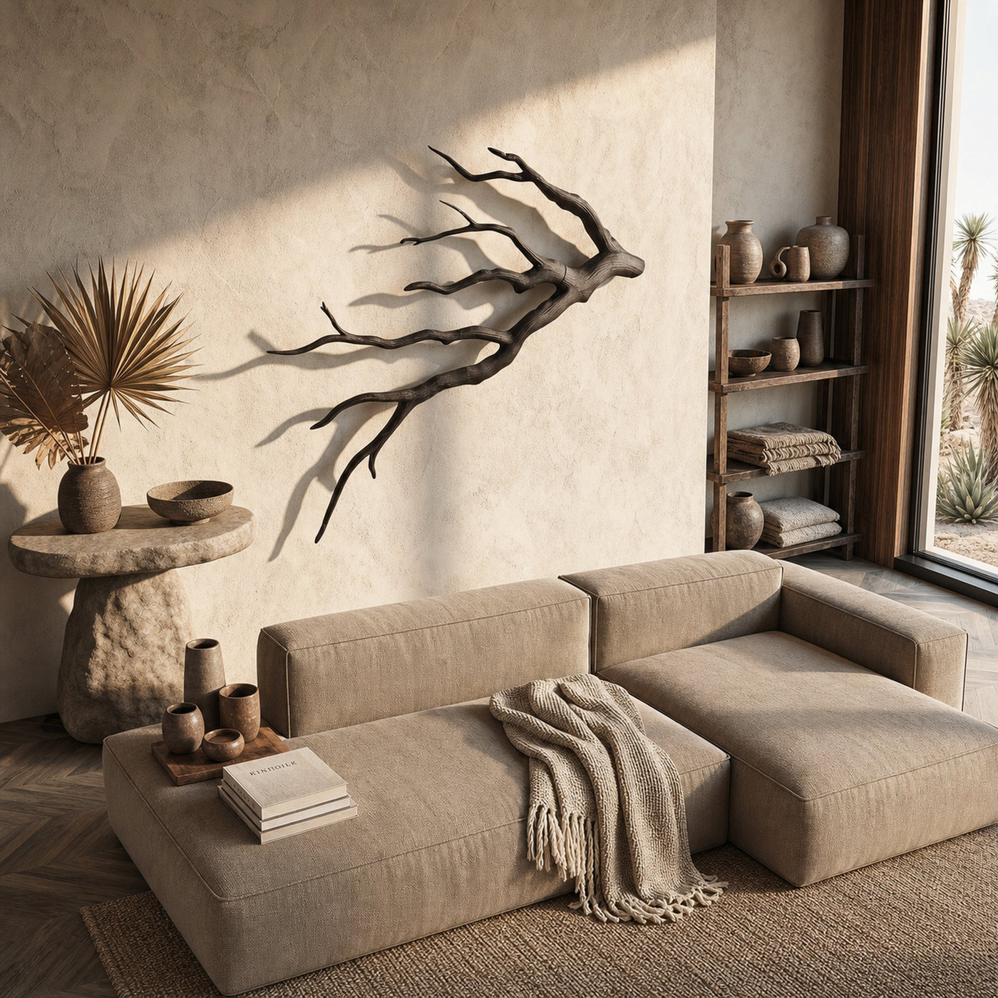 Sculptural Tree Branch Wall Decor Nature Inspired Design For Living Room - product view 2