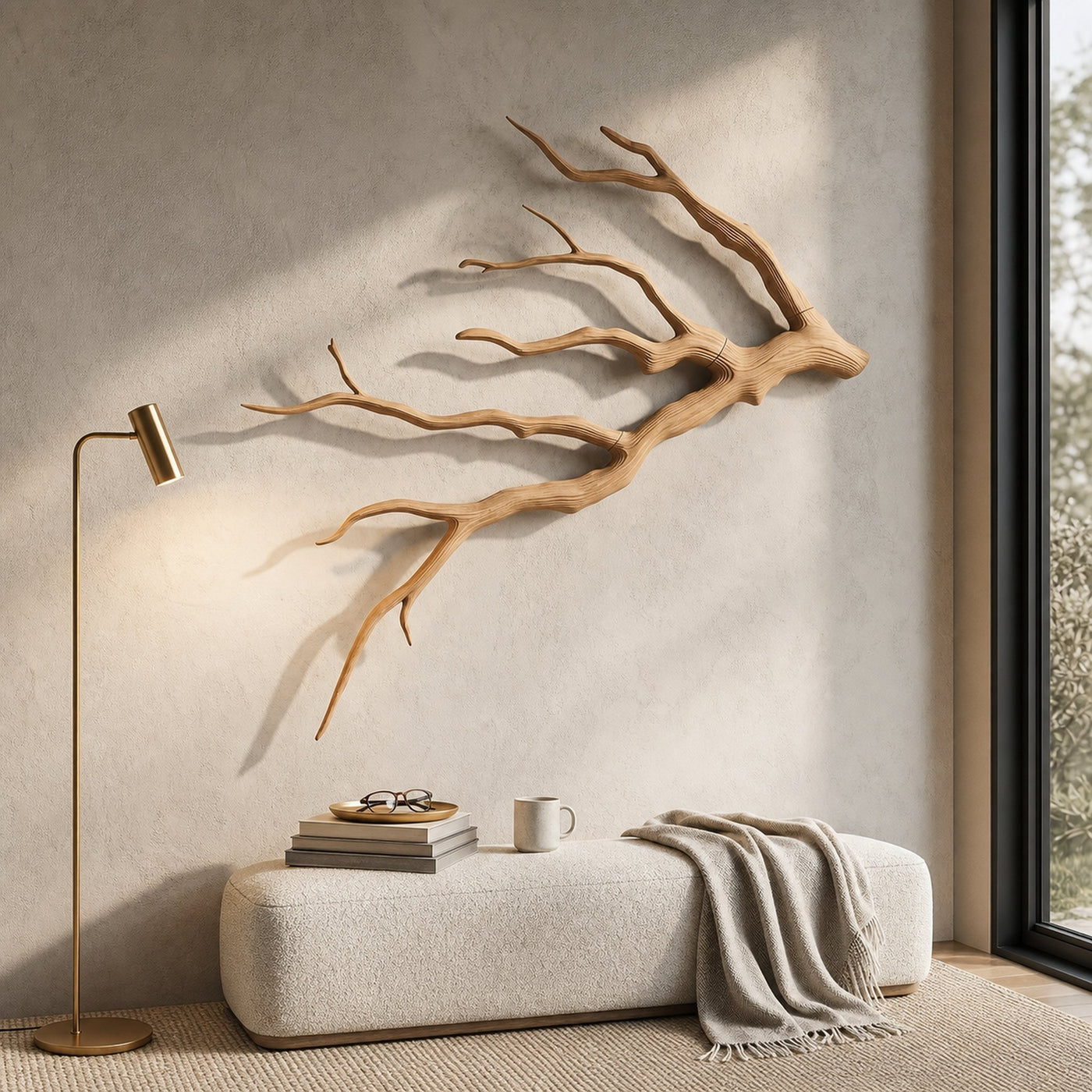 Sculptural Tree Branch Wall Decor Nature Inspired Design For Living Room - product view 5