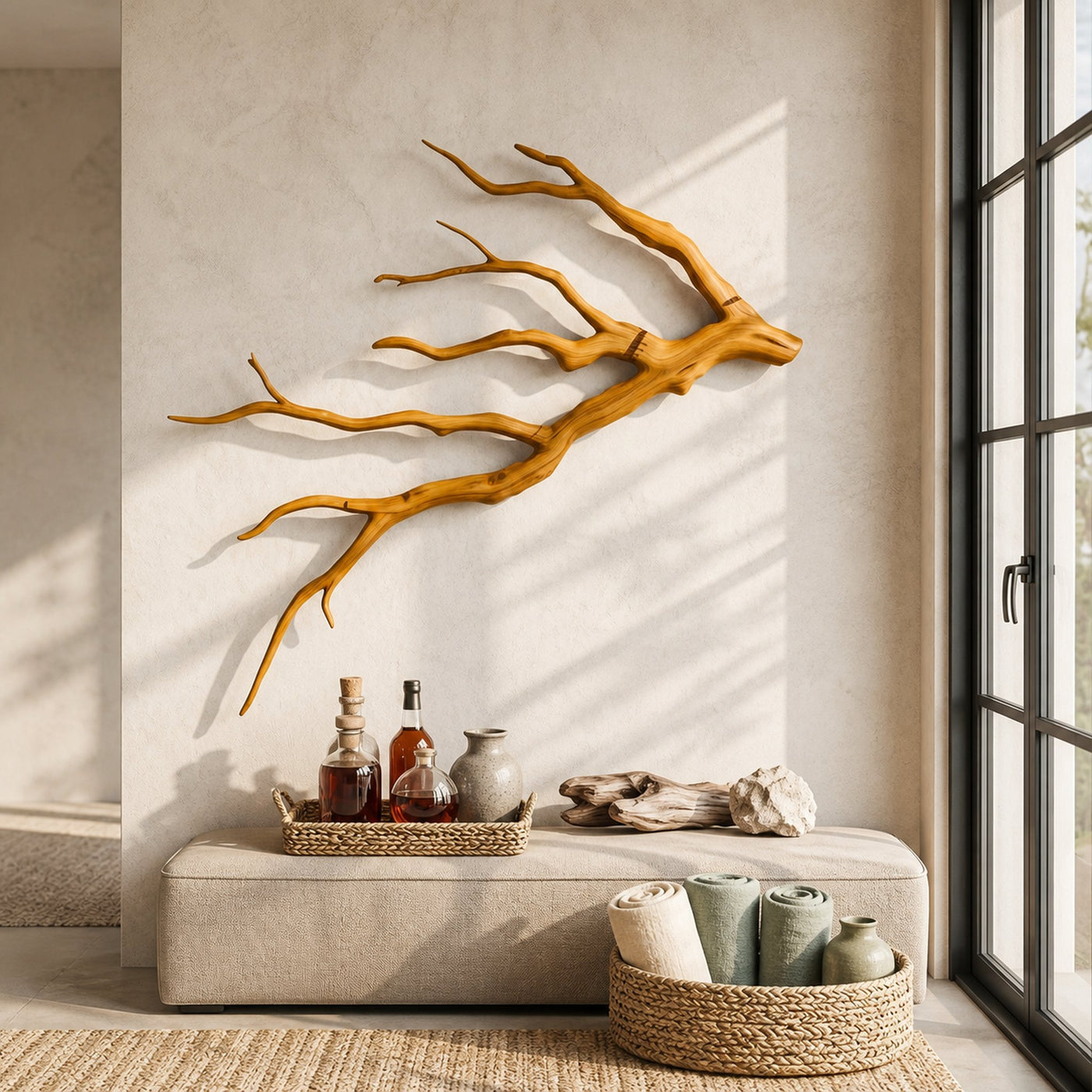 Sculptural Tree Branch Wall Decor Nature Inspired Design For Living Room - product view 6