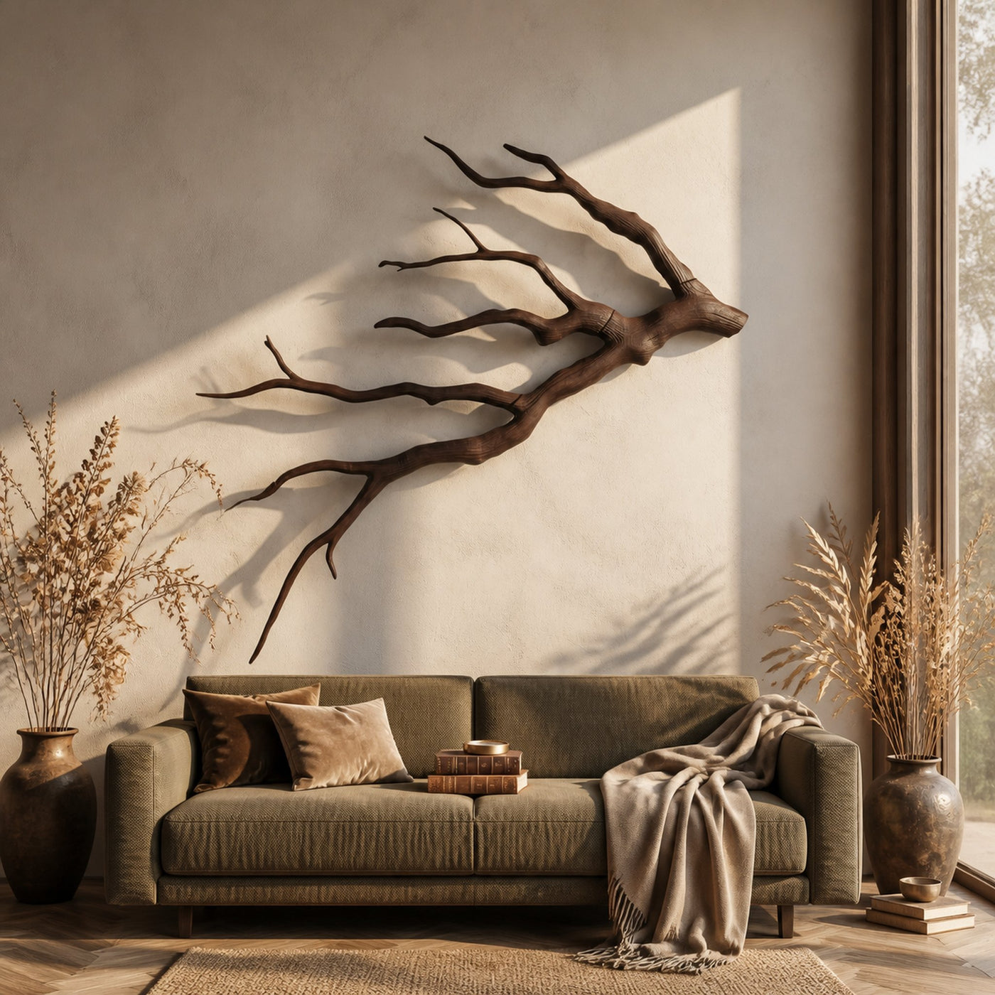 Sculptural Tree Branch Wall Decor Nature Inspired Design For Living Room - product view 7