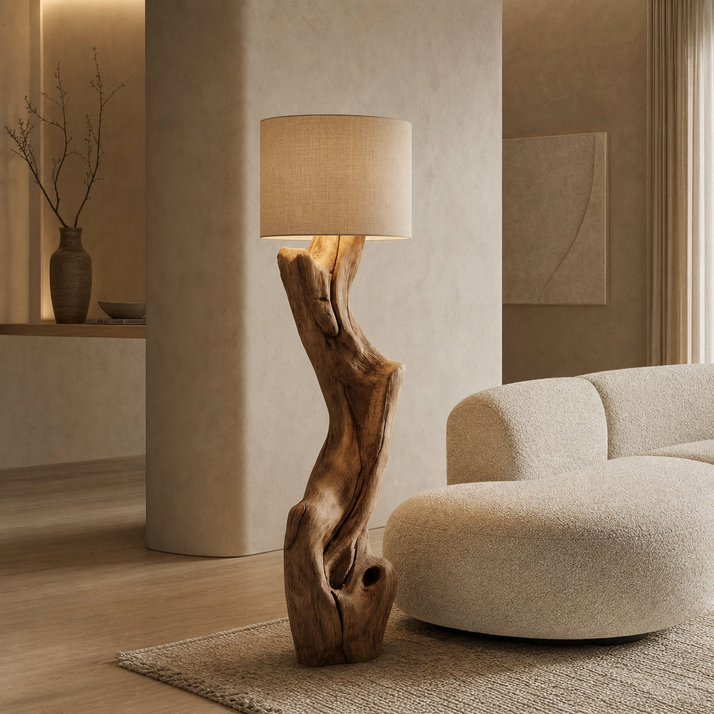 Sculptural Tree Floor Lamp For Living Room And Corner