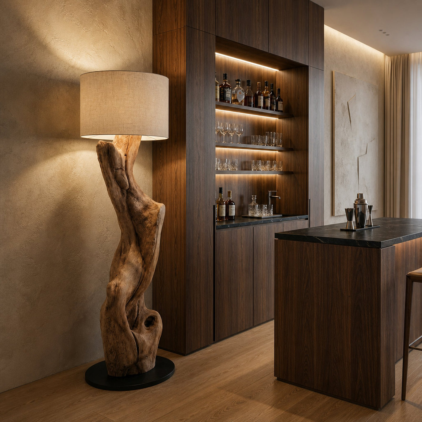 Sculptural Tree Floor Lamp For Living Room And Corner - product view 3