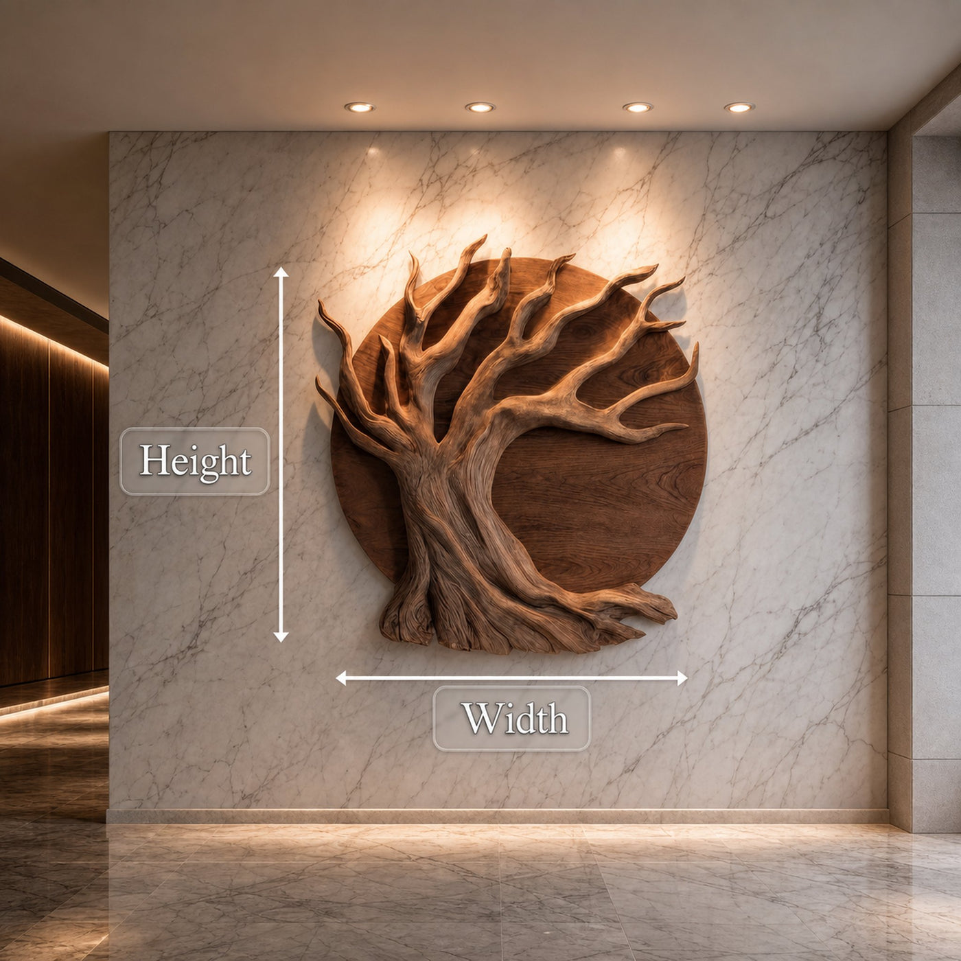 Sculptural Tree Wall Decor With Organic Circular Design For Home Interior - product view 8