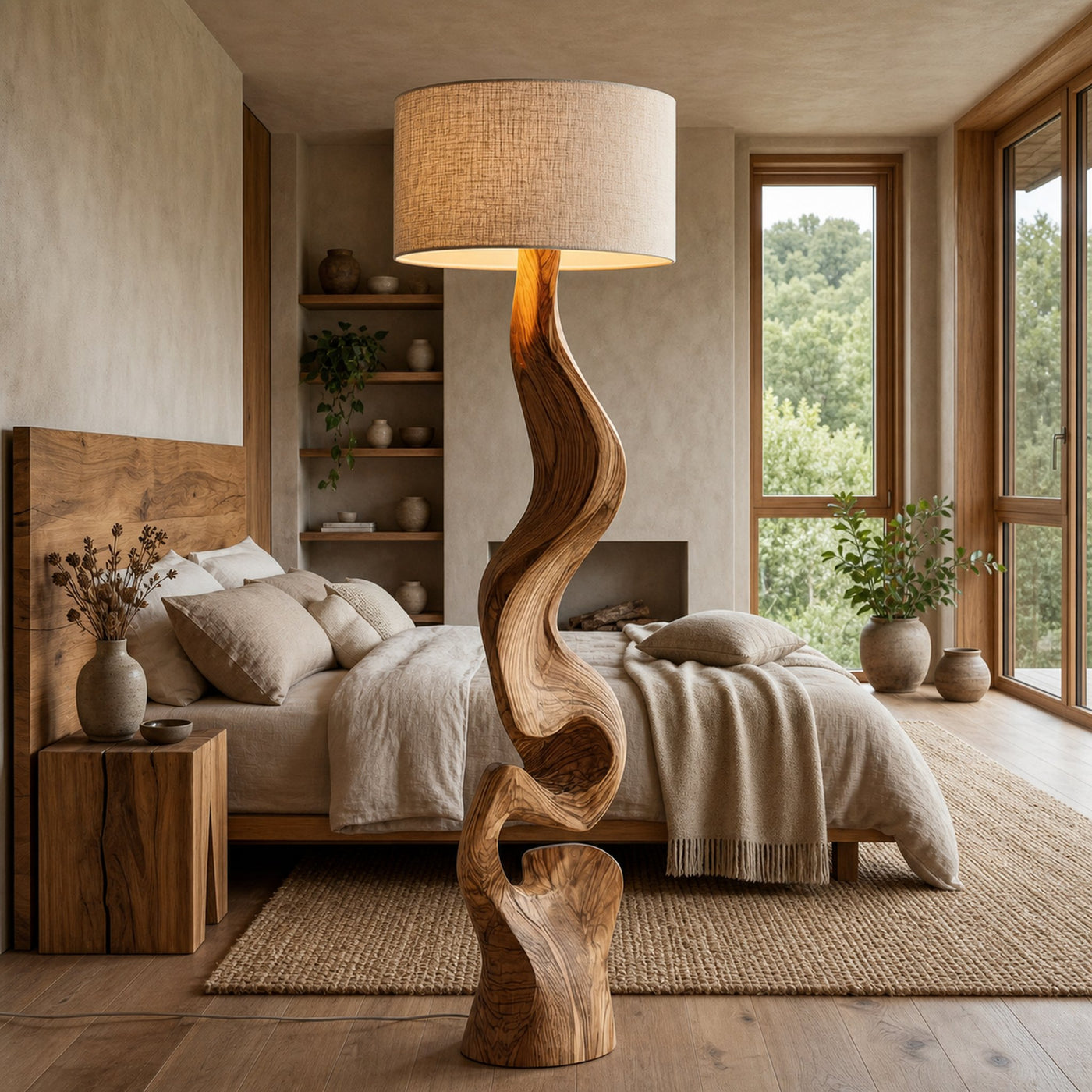 Sculptural Twist Lamp Base Living Room And Bedroom