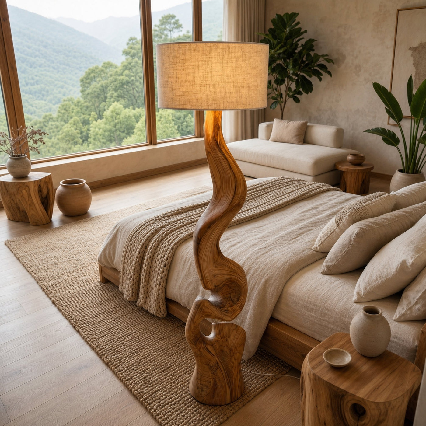 Sculptural Twist Lamp Base Living Room And Bedroom - product view 2