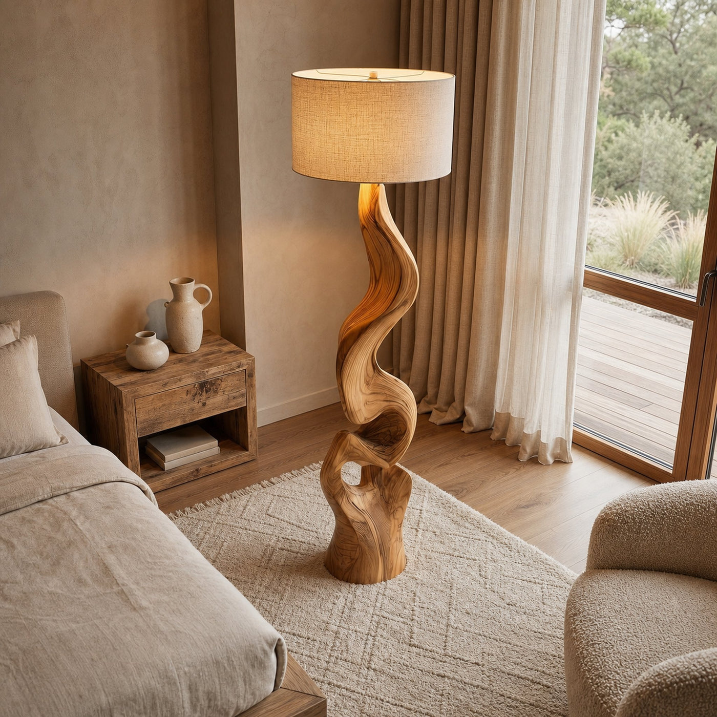 Sculptural Twist Lamp Base Living Room And Bedroom - product view 3
