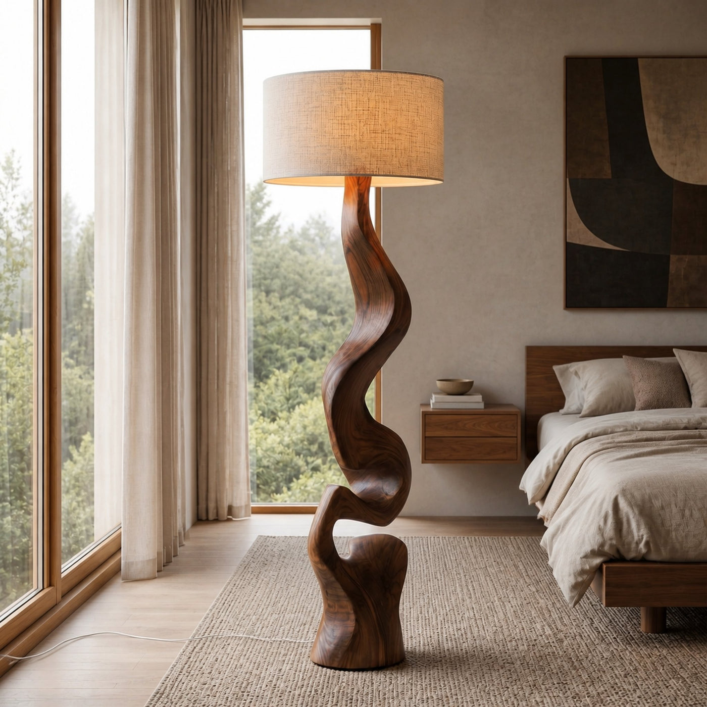 Sculptural Twist Lamp Base Living Room And Bedroom - product view 7