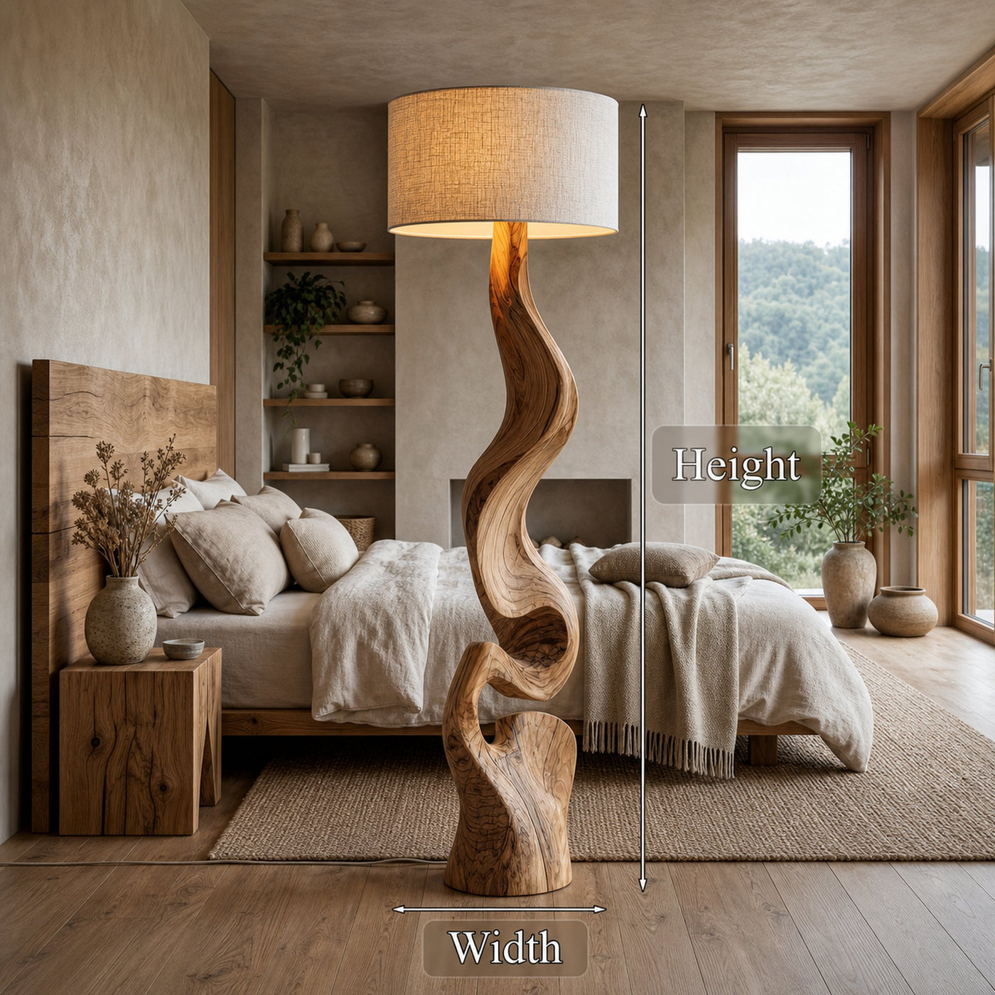 Sculptural Twist Lamp Base Living Room And Bedroom - product view 8