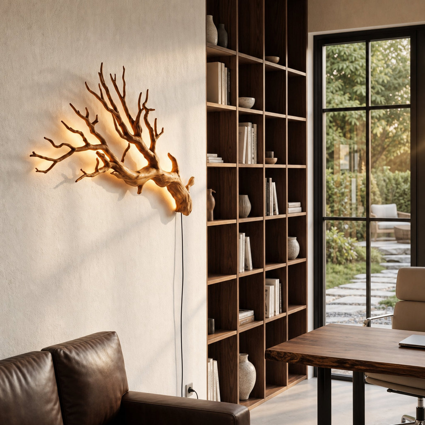 Sculptural Wall Light With Nature Inspired Tree Branch Design For Entryway - product view 3