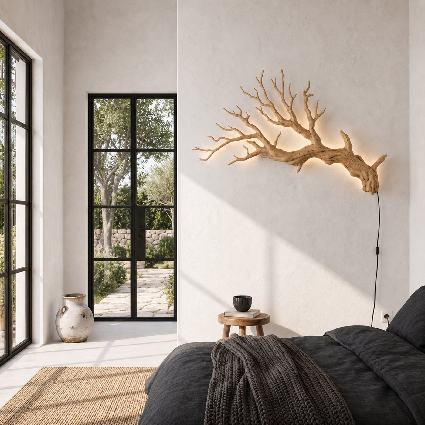 Sculptural Wall Light With Nature Inspired Tree Branch Design For Entryway - product view 5