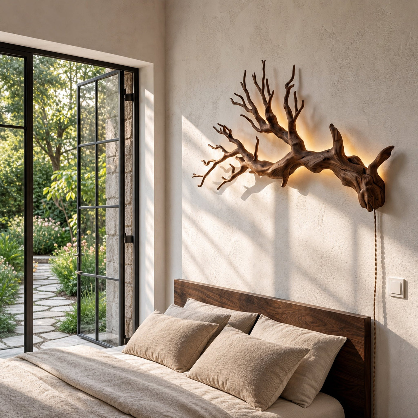 Sculptural Wall Light With Nature Inspired Tree Branch Design For Entryway - product view 7
