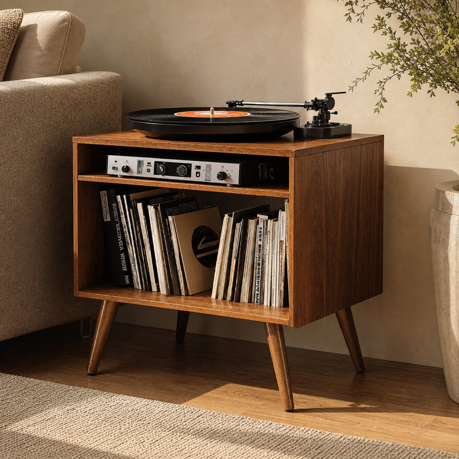 Spacious Record Player Stand For Living Room, Bedroom, Office