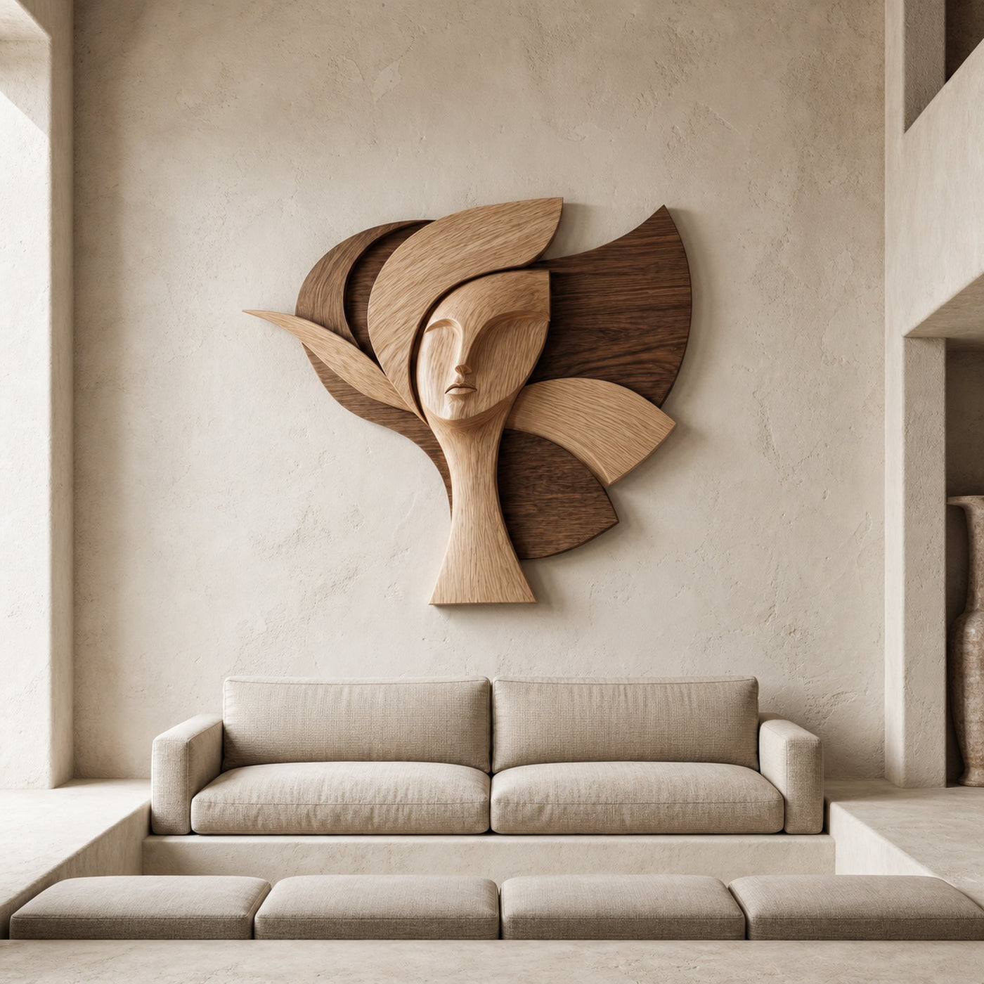 Statement Woman Face Wall Decor For Living Room - product view 7