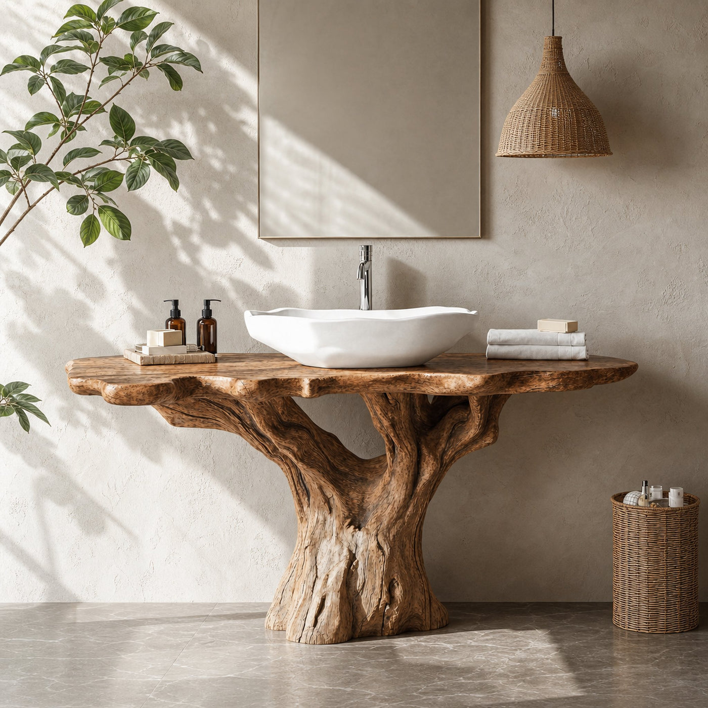 Traditional Natural Wood Bathroom Vanity For Classic Elegant Bathrooms