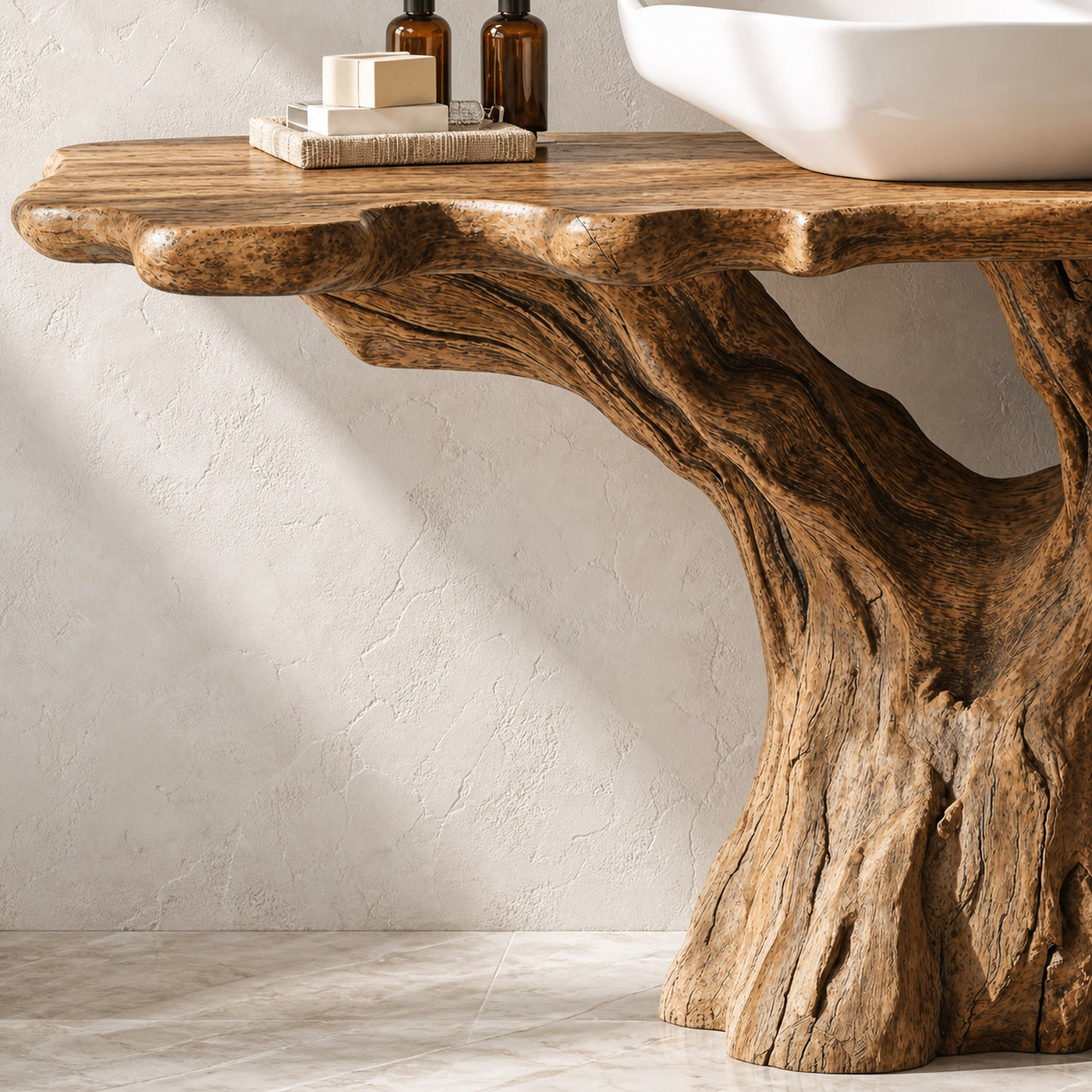 Traditional Natural Wood Bathroom Vanity For Classic Elegant Bathrooms - product view 3