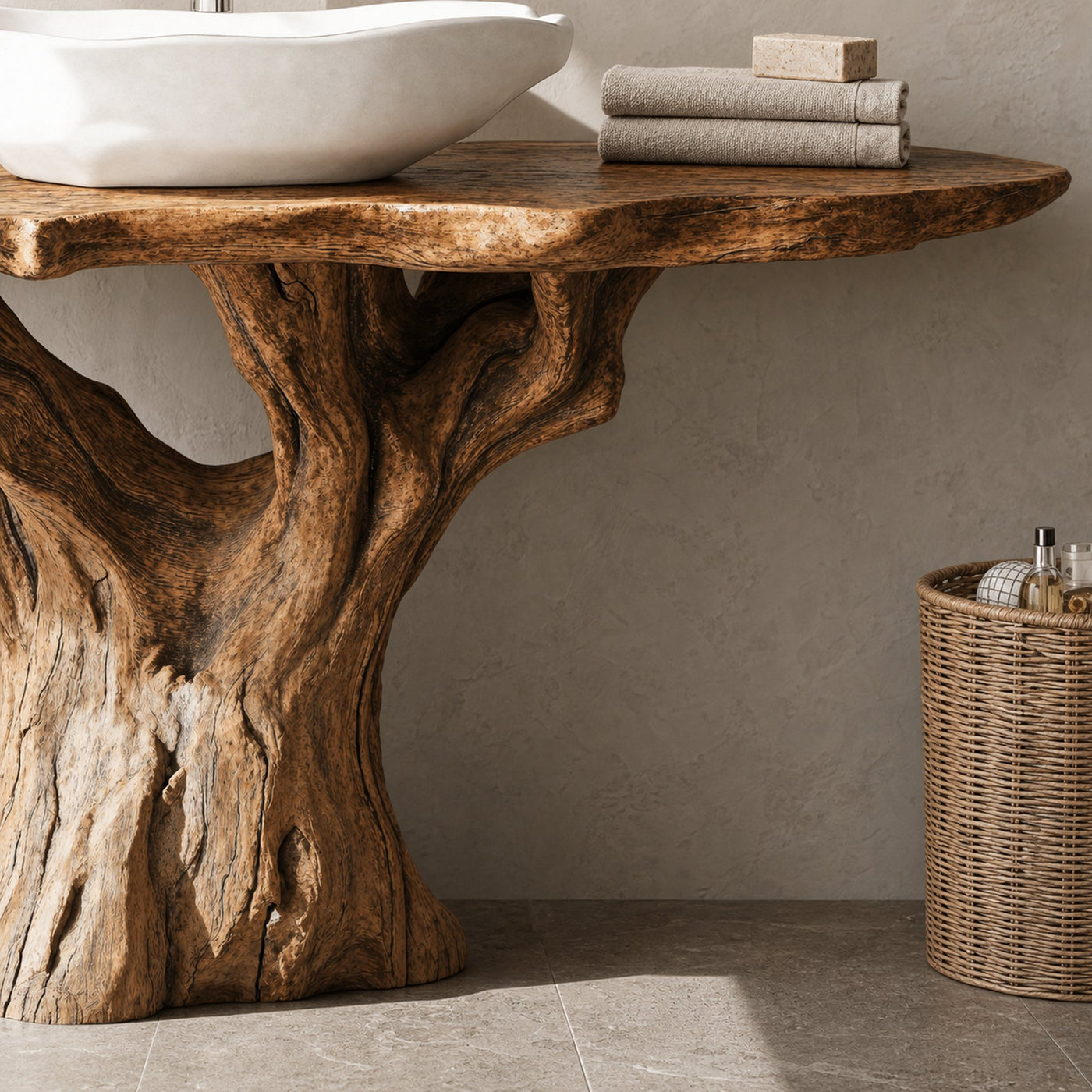 Traditional Natural Wood Bathroom Vanity For Classic Elegant Bathrooms - product view 4