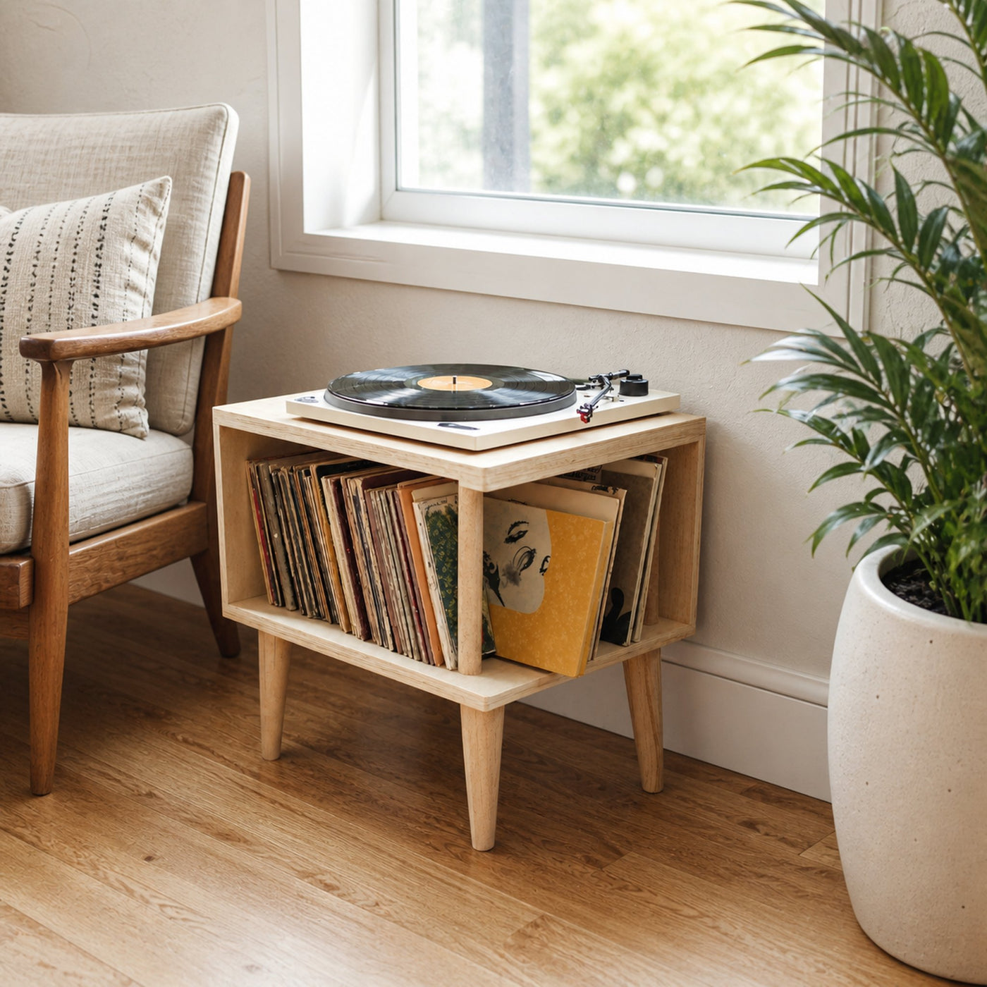 Unique Record Player Stand For Living Room, Bedroom, Office - product view 2
