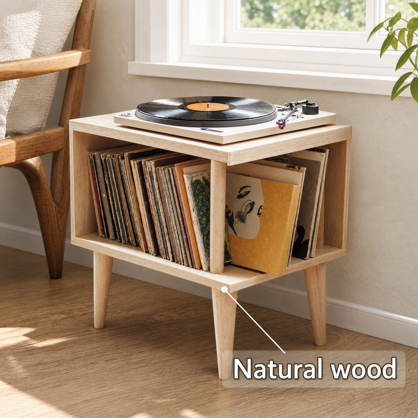 Unique Record Player Stand For Living Room, Bedroom, Office - product view 6