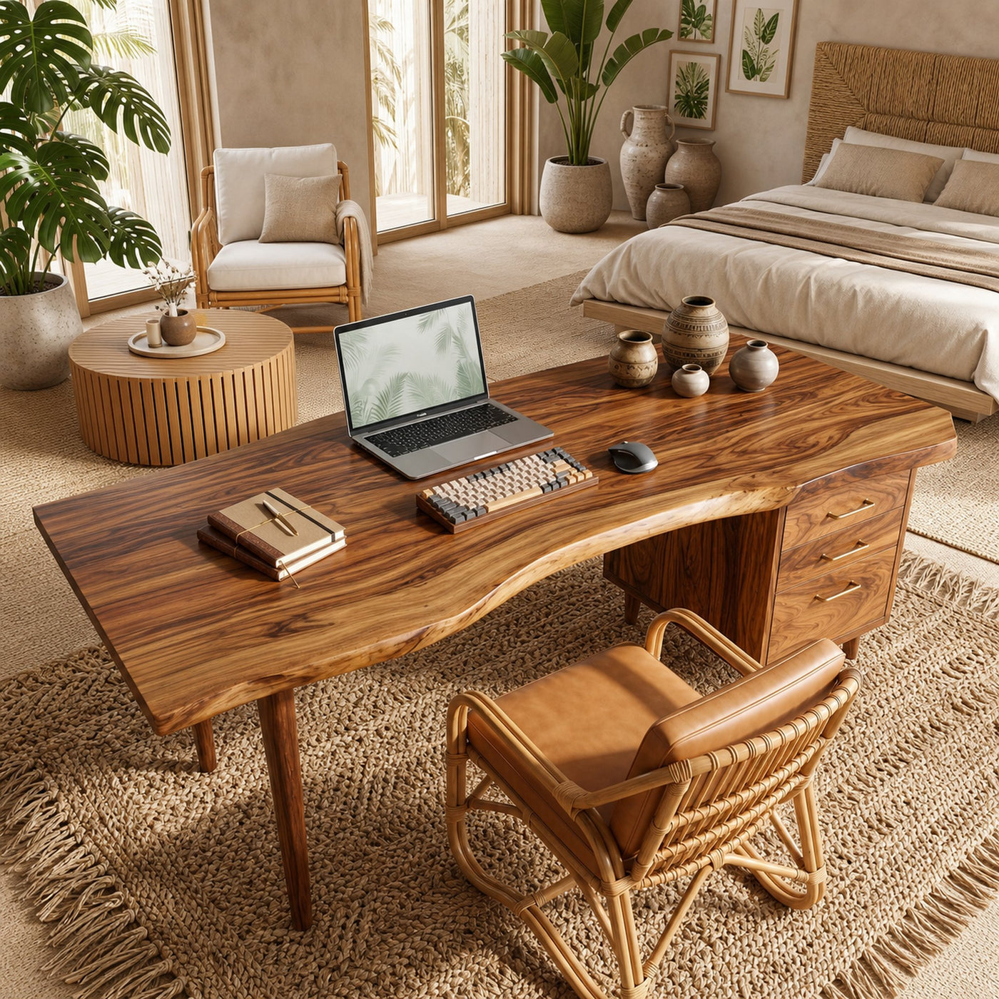 Urban Writing Desk With Drawer Storage For Apartment Office - product view 2