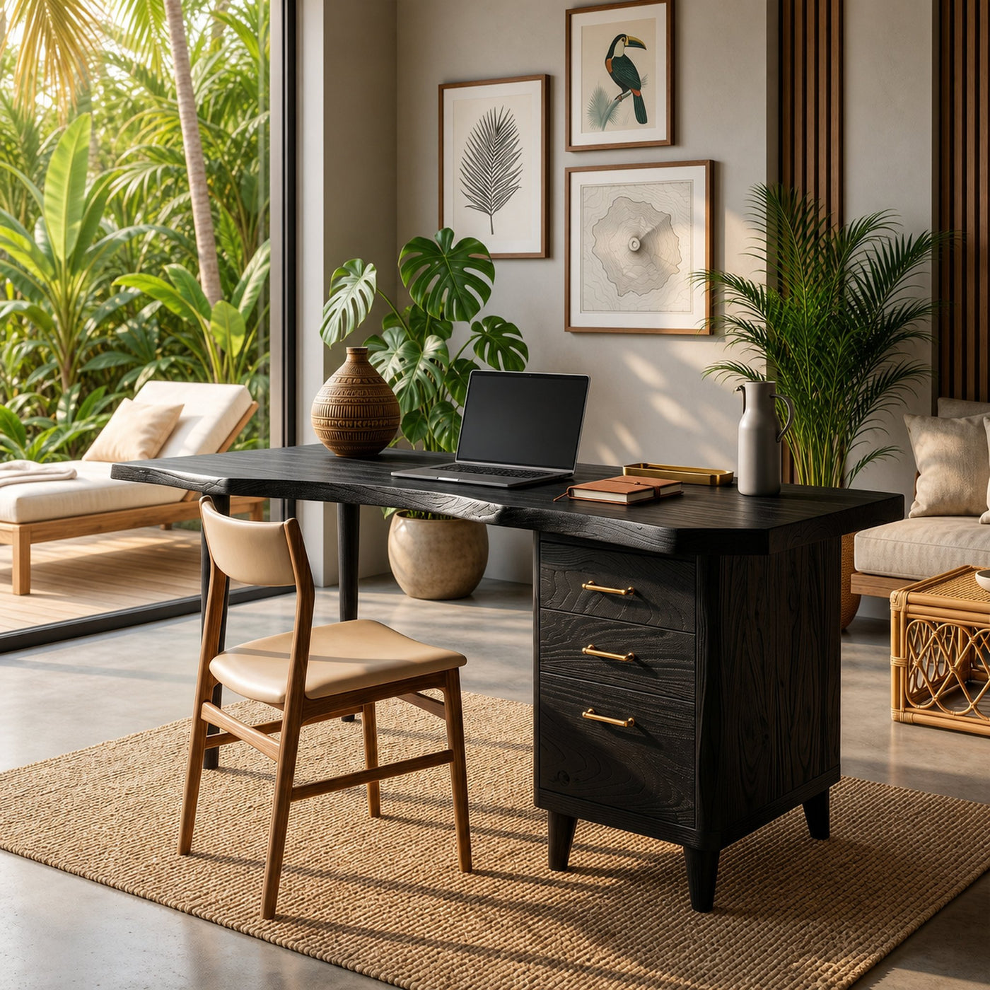 Urban Writing Desk With Drawer Storage For Apartment Office - product view 4