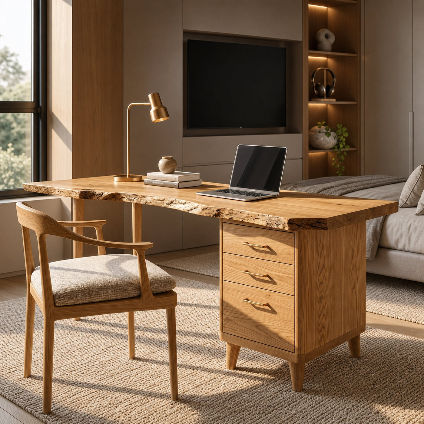 Urban Writing Desk With Drawer Storage For Apartment Office - product view 5