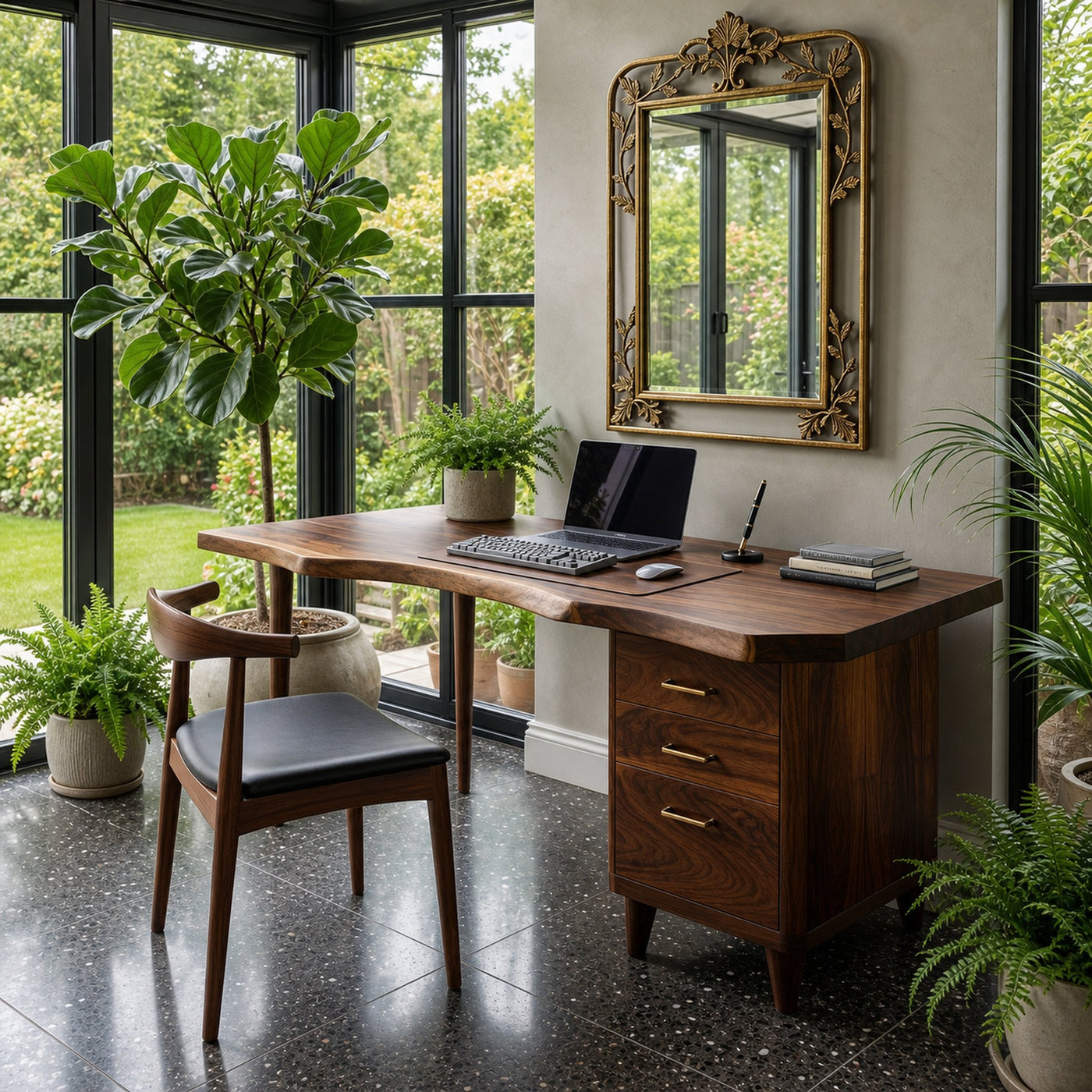 Urban Writing Desk With Drawer Storage For Apartment Office - product view 7