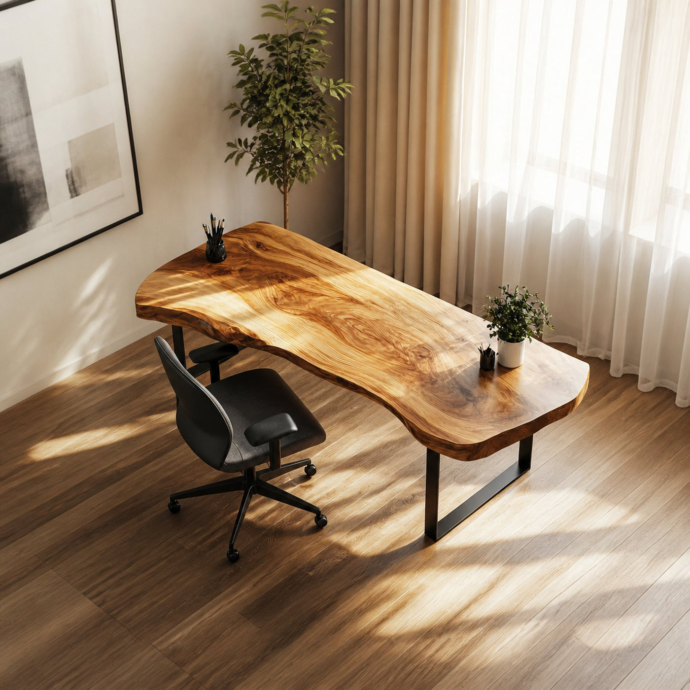 Warm Contemporary Writing Desk Study Room And Reading Room - product view 2