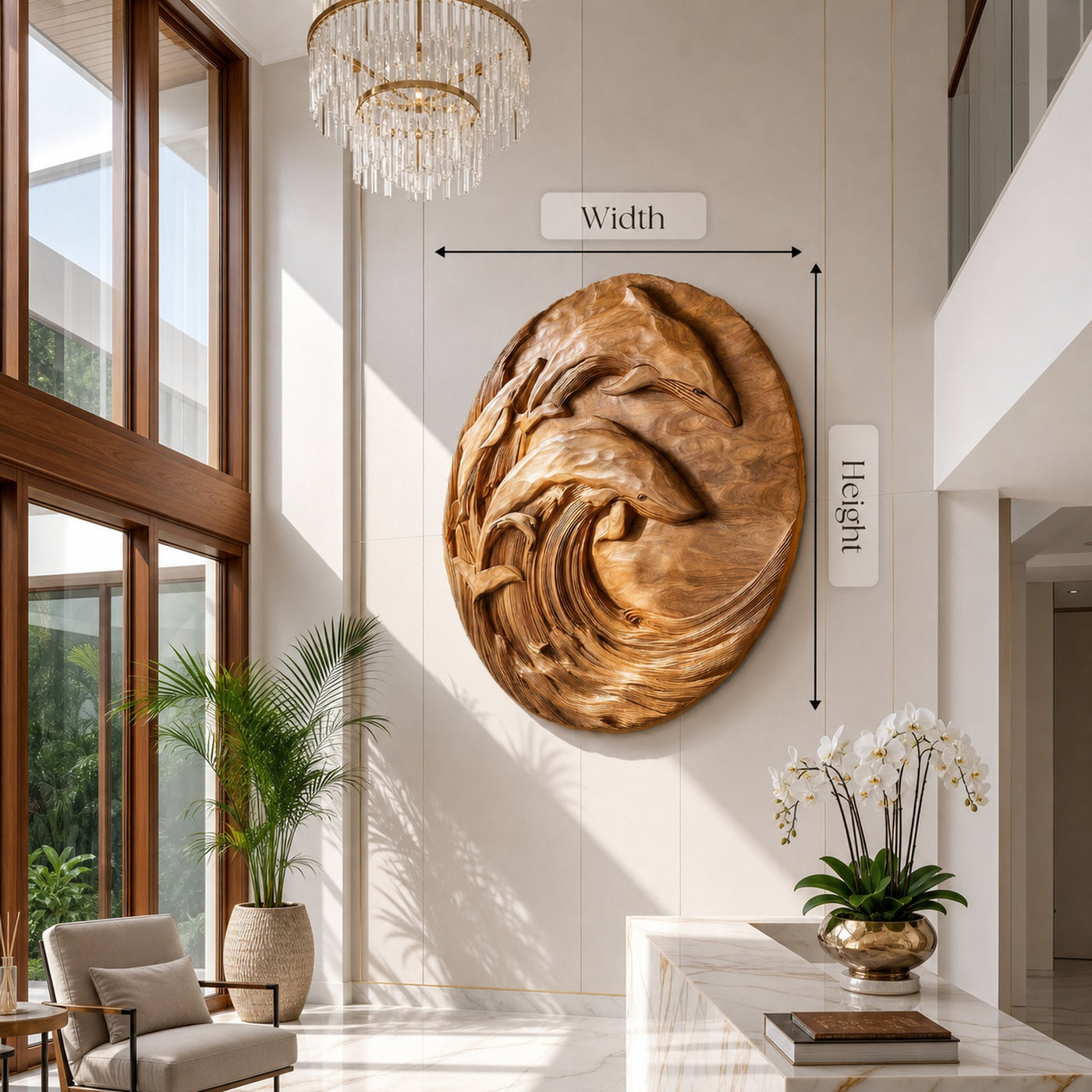 Whale Wood Wall Art For Contemporary Ocean Inspired Spaces - product view 5
