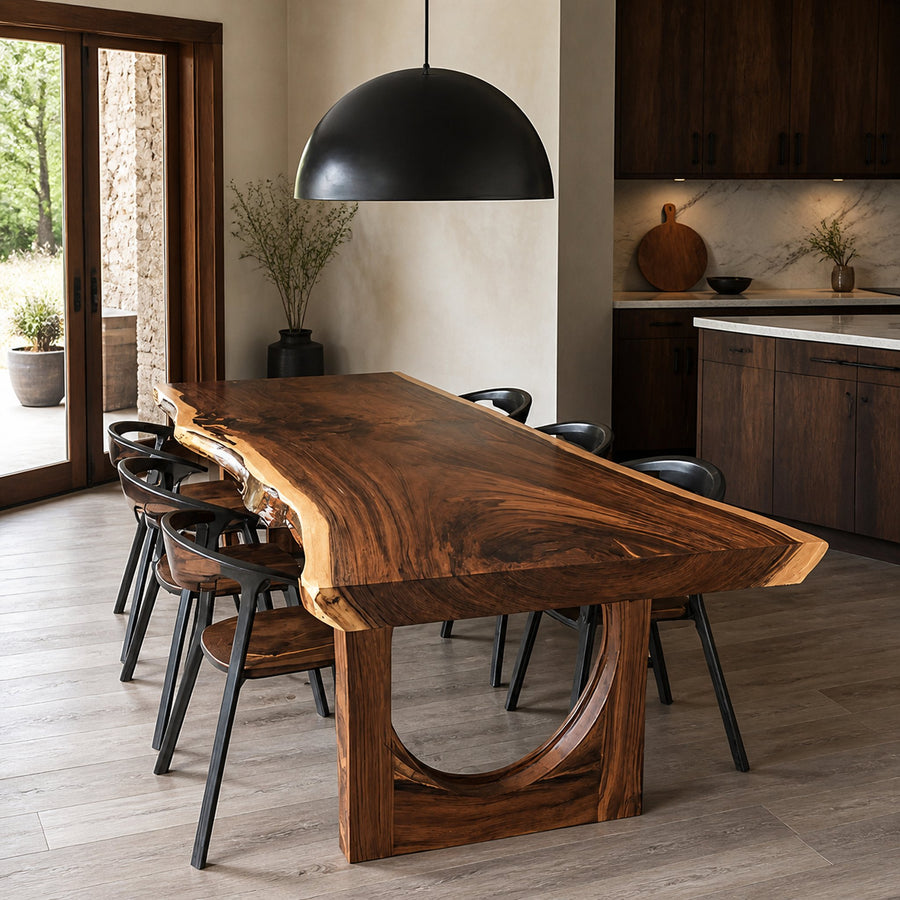 Artistic Live Edge Dining Table For Kitchen Dining Area