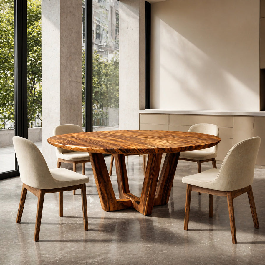 Artistic Round Dining Table For Stylish Dining Room