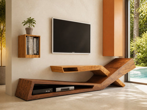 Contemporary Artistic TV Stand Modern Living Room Display